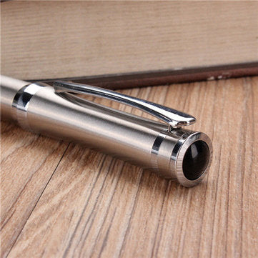 Baoer 3035 Ballpoint Pen Stainless Steel Metal Silvery Twist
