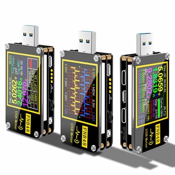 FNB48 Pd Trigger Voltmeter Amperemeter Stroom En Voltmeter USB Tester QC4 + PD3.0 2.0 Pps Snel Oplad