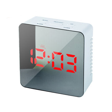 HC-29 USB Charging Digital Mirror Cube LED Night Mode Snoo... (COLOR.: RED | SHAPE2: RECTANGLESHAPE)