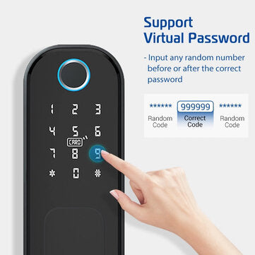 Bakeey Fingerprint Door Lock bluetooth Passcode Rfid Card Keyless Waterproof Electronic Lock Work wi