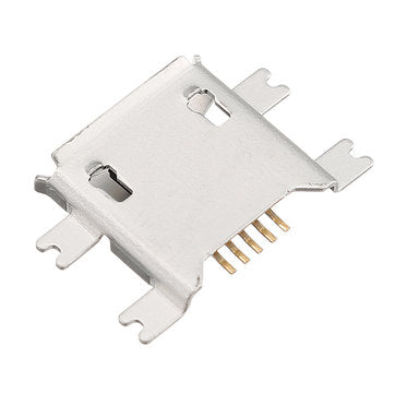 100pcs Micro USB Microphone Female Socket 5P Gold Plated 1.27mm Sink Board 5 Pin 4 Feet Patch For Sa