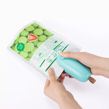 NINETYGO Portable Mini Bag Sealer Handheld Heat Sealer Bag Resealer Cutter for Plastic Bag Food Stor