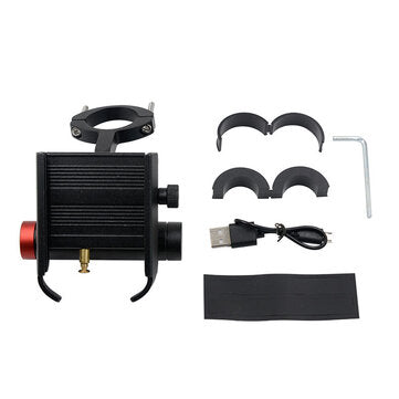 USB Charging Phone GPS Holder Bracket With Powerbank Aluminum Alloy Handlebar Mount For Motorcycle E