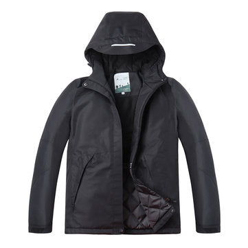 Women Electronic USB Heated Jacket Black/Red/Pink/Khaki Intelligent Heating Hooded Work Motorcycle