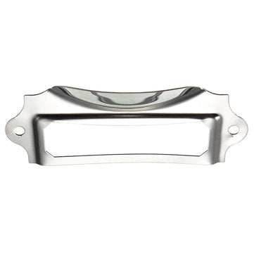 Silver Kitchen Drawer Cupboard Label Pull Cabinet Frame Handle Name Card Holder
