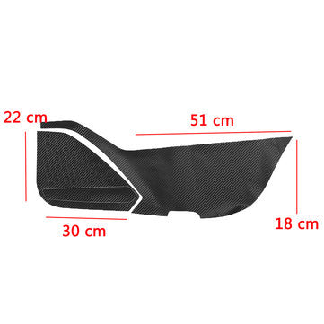 Car Door Anti-Kick Pad 3D Carbon Fiber Protection Floor Mat For VW Tiguan 2017-2018