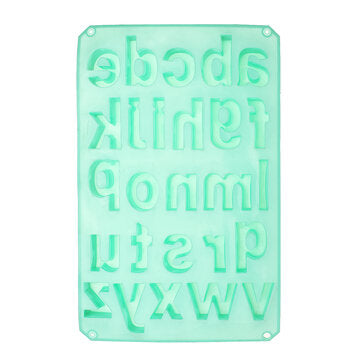 Alphabet Silicone Mould Cake Decorating Candy Cookie Chocolate Baking Mold DIY (COLOR.: GREEN)