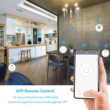 SMATRUL Black 433Mhz Smart Push 1Gang Wireless Switch Light + RF 1 Remote Control