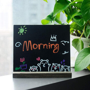 Wooden Small Blackboard Message Board Upright Home Restaurant Menu Card Desktop Cafe Multifunctional