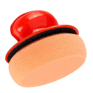 6pcs Wax Wash Polish Pad Sponge Cleaning Foam Kit Microfiber Applicator Pads with Gripper Handle