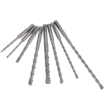 8pcs 5-12mm SDS Plus Shank Electric Hammer Drill Bit 5/6/8/10/12mm Carbide Tip Masonry Concrete Dril