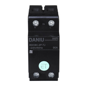 DANIU TUYA APP 2P 90A Smart WIFI Circuit Breaker Voltage Energy Power kWh Meter Time Timer Relay Swi