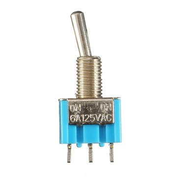 5Pcs 125V 6A ON/ON 3 Pin SPDT Toggle Switch With Waterproof Cover Cap