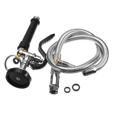 Commercial Kitchen Pre-Rinse Tap Spray Head Sprayer Faucet with Flexible Hose High Pressure