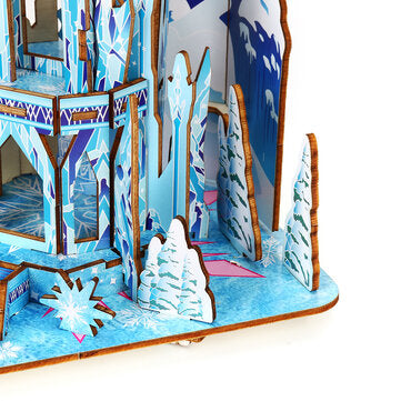 Wooden Ice Castle 3D DIY House Kit Puzzle Toys 3D Jigsaw Puzzle Assembly Model Educational Toy Chris