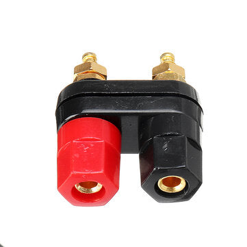 3Pcs Hexagonal Gold-plated Double-connecting String Double-row Banana Connector Banana Socket