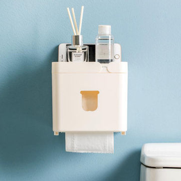 Jordan&Judy 3 in 1 Waterproof Wall Mounted Bathroom Tissue Box Roll Issue Facial Tissue Dispenser Ad