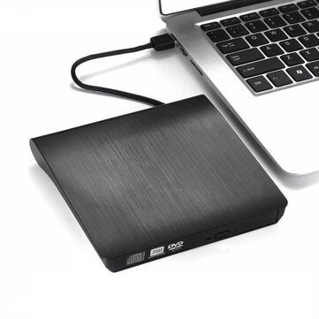 Portable USB 3.0 Black External DVD-RW Max.24X High-speed Data Transmission for Win XP Win 7 Win 8 W