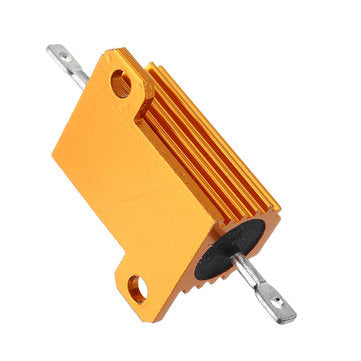 3pcs RX24 25W 1KR 1KRJ Metal Aluminum Case High Power Resistor Golden Metal Shell Case Heatsink Resi