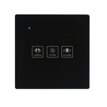 Somgoms SM-1CTW-EU Tuya WiFi Curtain Switch EU Standard Smart Touch Switch Compati... (COLOR: BLACK)
