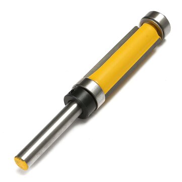 Drillpro 1/4 Inch Shank Flush Trim Router Bit Woodworking Tool Top With Bottom Bearing