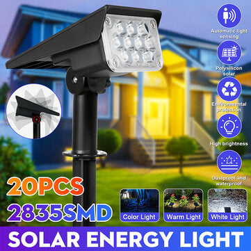 10/20LEDs Solar Lawn Light Waterproof Outdoor Lands... (LIGHT COLOR: COLORFUL | LED QUANTITY: 10LED)