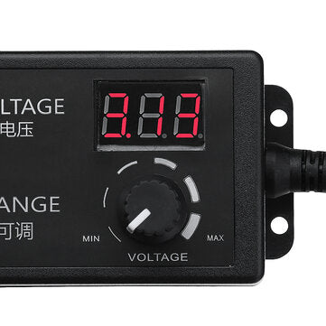 Excellway 4-24V 2.5A 60W AC/DC Adjustable Power Adapter Supply EU Plug Speed Control Volt Display