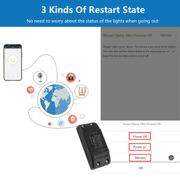 SMATRUL Black Switch Smart Life APP WiFi Voice Relay Controller Timer Module 110V 220V 10A
