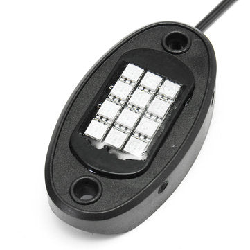 6Pcs Universal Colorful RGB LED Car Rock Lights  RF Dual Remote Control 5050 72 Led Waterproof IP68