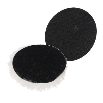 MATCC 4pcs 6 Inch Polishing Buffer Pad Polishing Bonnets Lambs Wool With M14 Drill Adapter