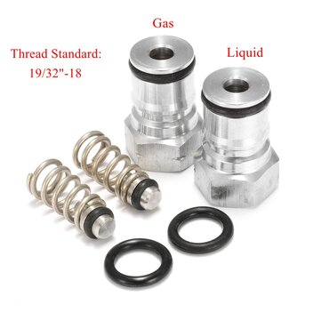 Keg Ball Lock Post & Poppet Gas & Liquid 19/32 Inch 18 Dip Tube O-ring For Cornelius