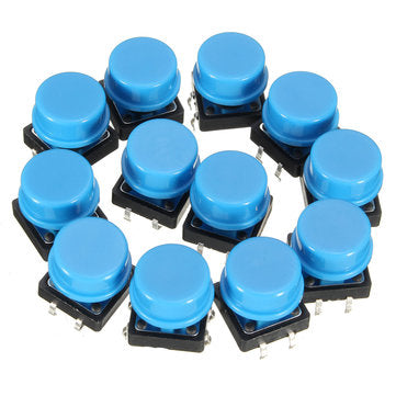 100Pcs Tactile Push Button Switch Momentary Tact Caps
