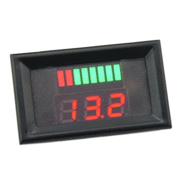 5Pcs 12-60V Digital Voltmeter Tester DC Panel Voltage Current Meter Tester Lead Acid Battery Capacit