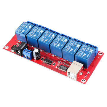 6 Channel 12V HID Driverless USB Relay USB Control Switch Computer Control Switch PC Intelligent Con