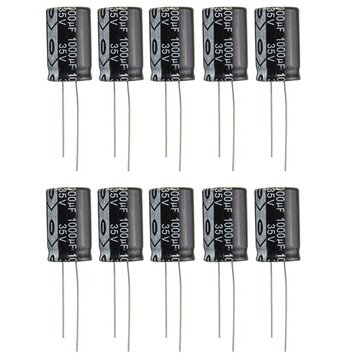 Geekcreit 10pcs 35V 1000uF Electrolytic Capacitor Low ESR 13 x 20mm