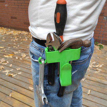 Drillpro Protable Waist Tool Holder Plastic Drill Clip Rack Electrician Tool Holder Belt with Hook