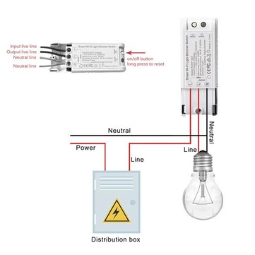 AC100-240V Smart WiFi Dimmer Light Switch Home Automation and Voice Control Works with Amazon Alexa