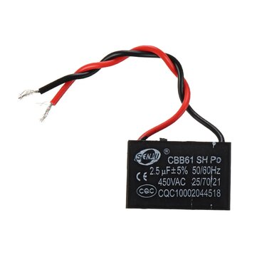 CBB61 3Pcs 2.5UF Starting Capacitance 450V AC Fan Capacitor CBB Motor Run Capacitor