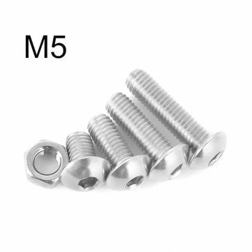 Suleve 500pcs Stainless Steel Hex Socket Cap Head Bolts Screw Nuts Kits M3 M4 M5