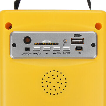 Solar Panel Power Lighting System + 2 LED Light Bulbs USB Charger Support FM Bluetooth SD Card