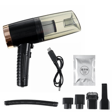 Vacuum Cleaner Cordless Mini Handheld Portable For Car Home Wet... (COLOR.: PINK | TYPE: USBVERSION)