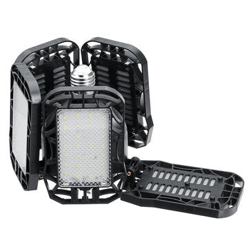 E27 E26 280W LED Garage Light Bulb Deformable Ceiling Fixture Workshop Lamp
