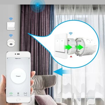 Zemismart Tuya ZB Inline Curtain Module Alexa Google Home Voice Control Smart Life APP Smartthings d