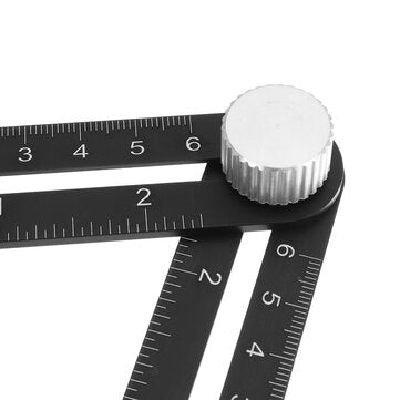 Multi Angle Measuring Ruler 12-side Alloy Angle Finder Template Tool 12- Folding Ruler Brick Tile Wo
