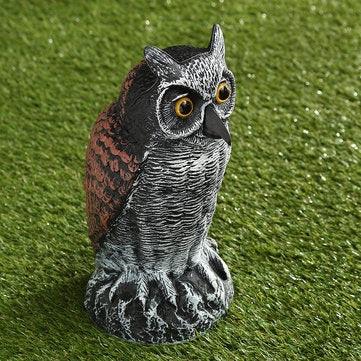 Standing Owl Bird Model Toys Hunting Shooting Decoy Deterrent Home Garden Decorations