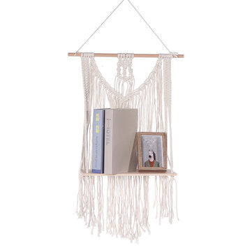 Woven Macrame Plant Hanger Holder Tapestries Wall Hanging Art Home Storage