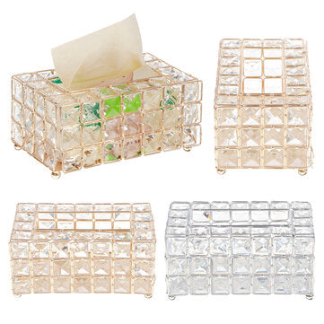 Bakeey Tissue Box Paper Rack Office Table Accessories Holder Napkin Tray for Home... (COLOR: SILVER)