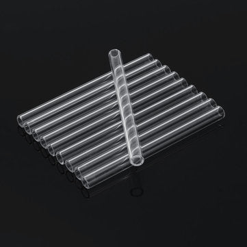 10Pcs Length 100mm OD 10mm 1.5mm Thick Wall Borosilicate Glass Blowing Tube Lab