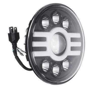 7" Motorcycle Halo Ring LED Headlight Front Light IP68 For Yamaha For Honda For Kawasaki