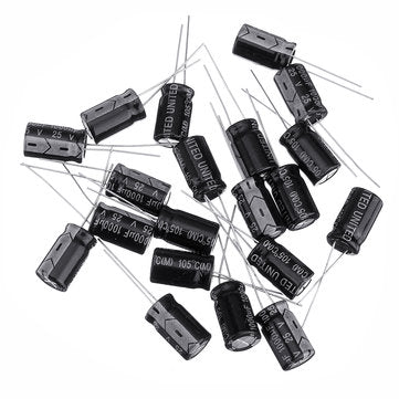 100Pcs High Frequency Low Impedance 25V 1000uF 10*13MM Aluminum Electrolytic Capacitor 1000uf 25v 25